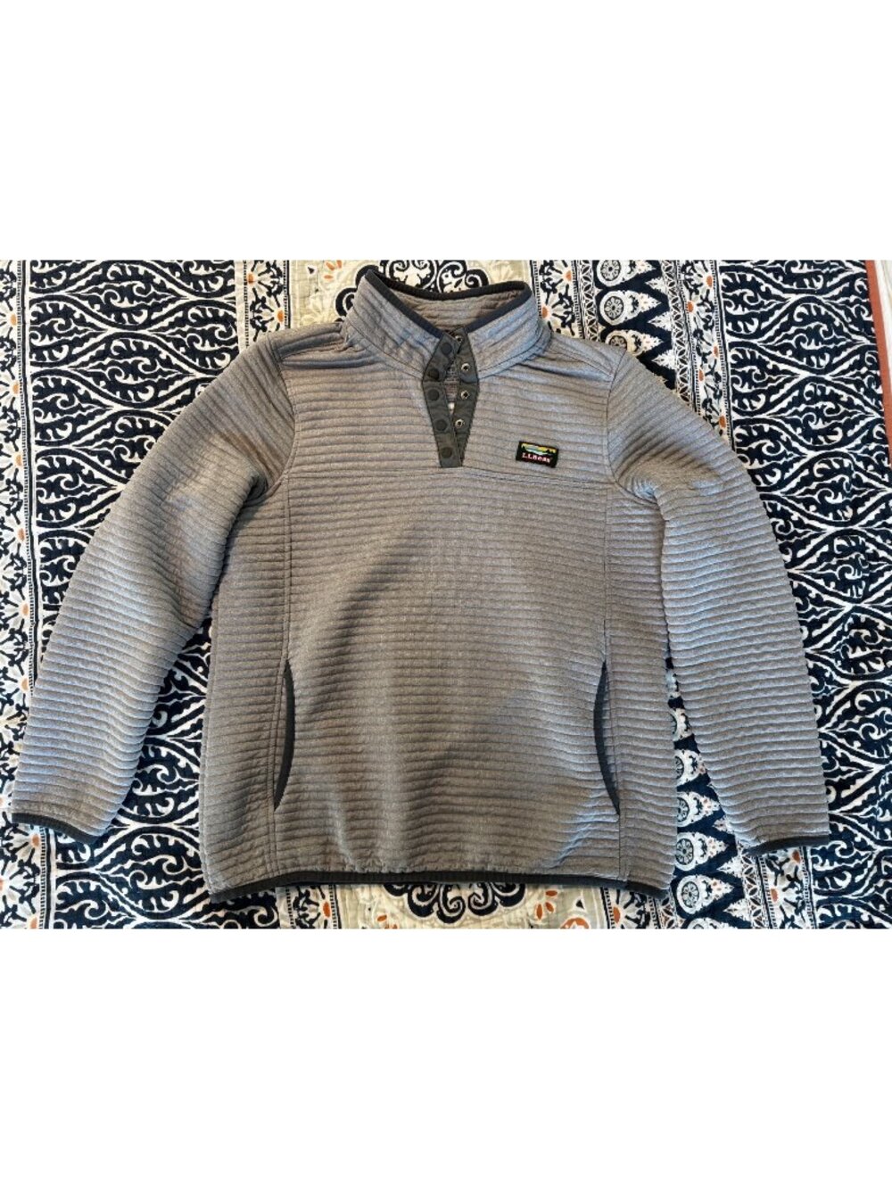 L.L.Bean Women’s Airlight Knit Pullover Gray Sz L